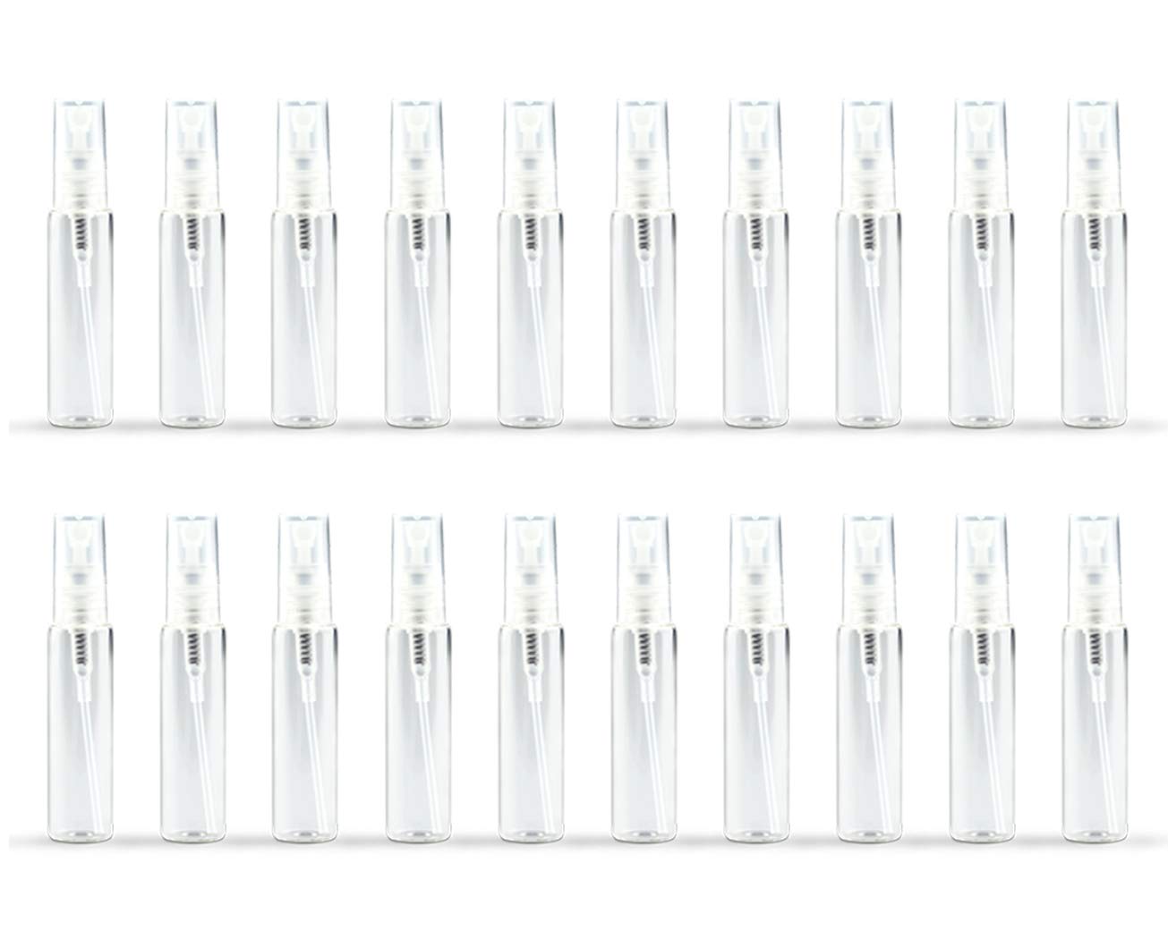 Zbfwmx 20 Pack Set 10Ml Protable Refill Bulk Atomizer Spray Travel Perfume Bottle Hydrating Empty Bottle (Clear-1)